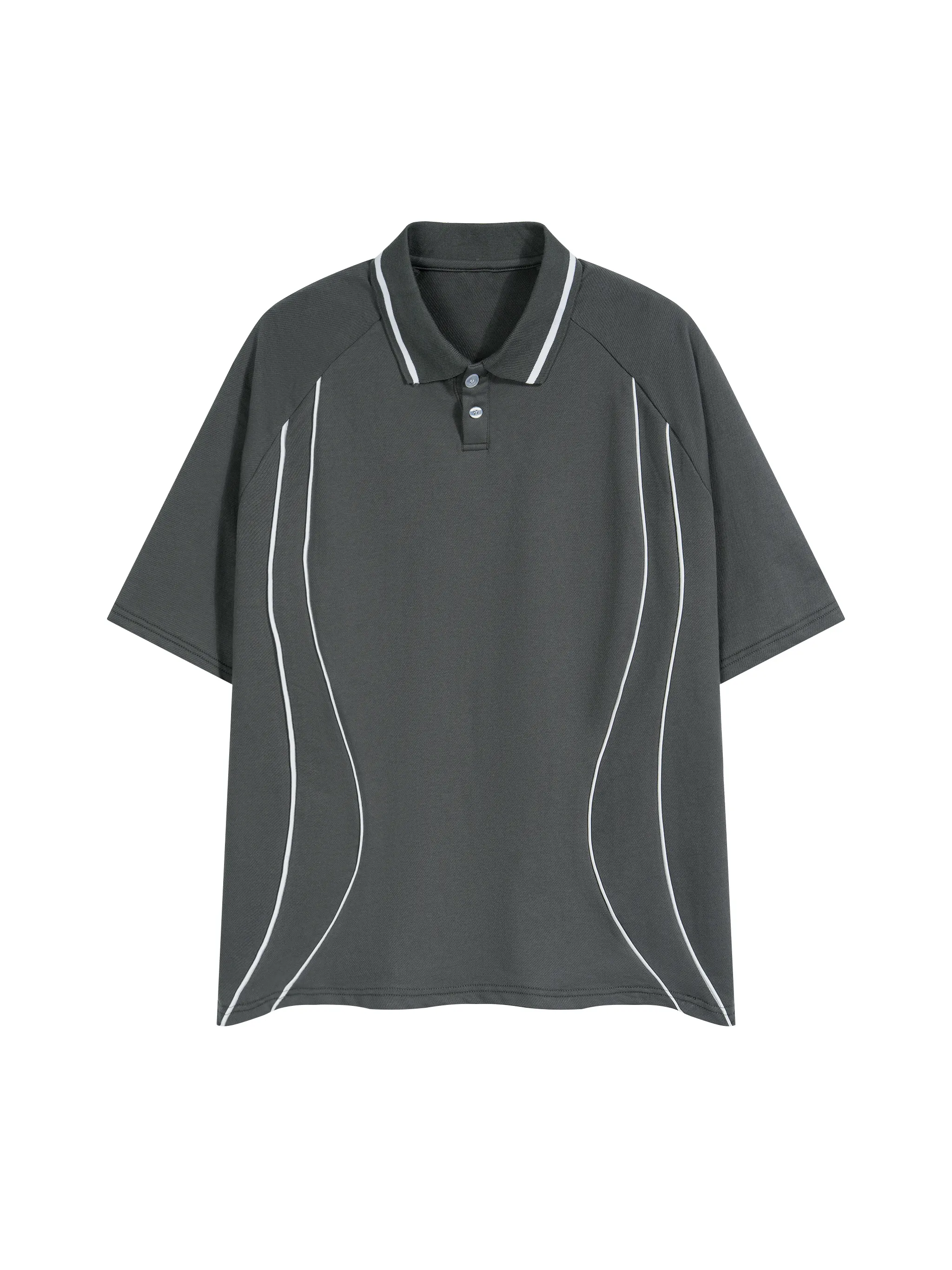 Unisex Raglan Piping Polo Shirt - Main Image