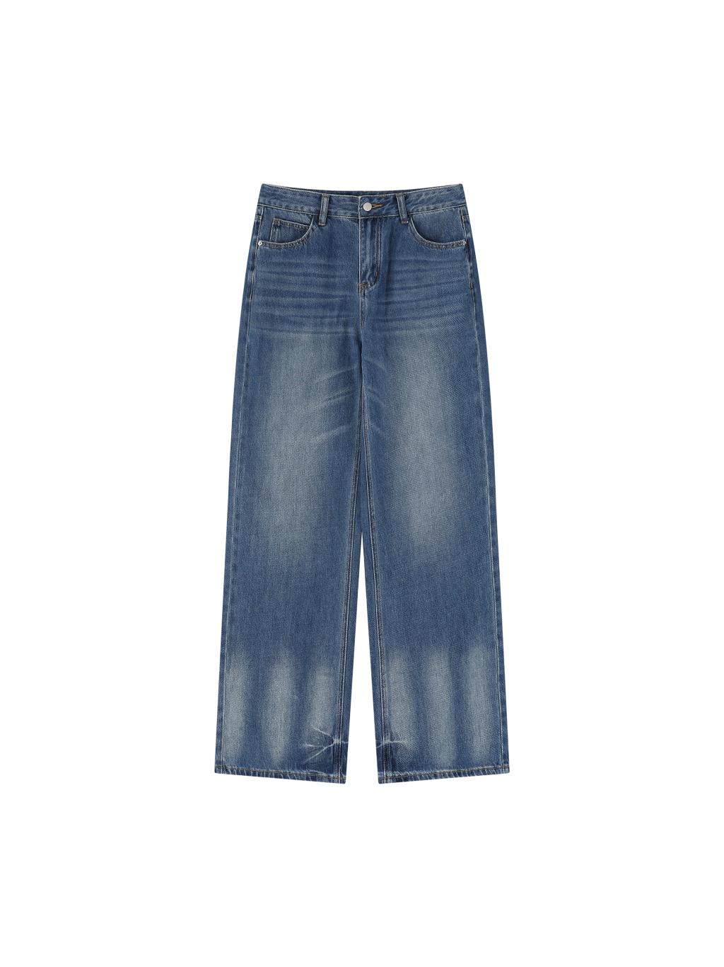 Women’s Vintage Wash Wide Leg Jeans - Main Image