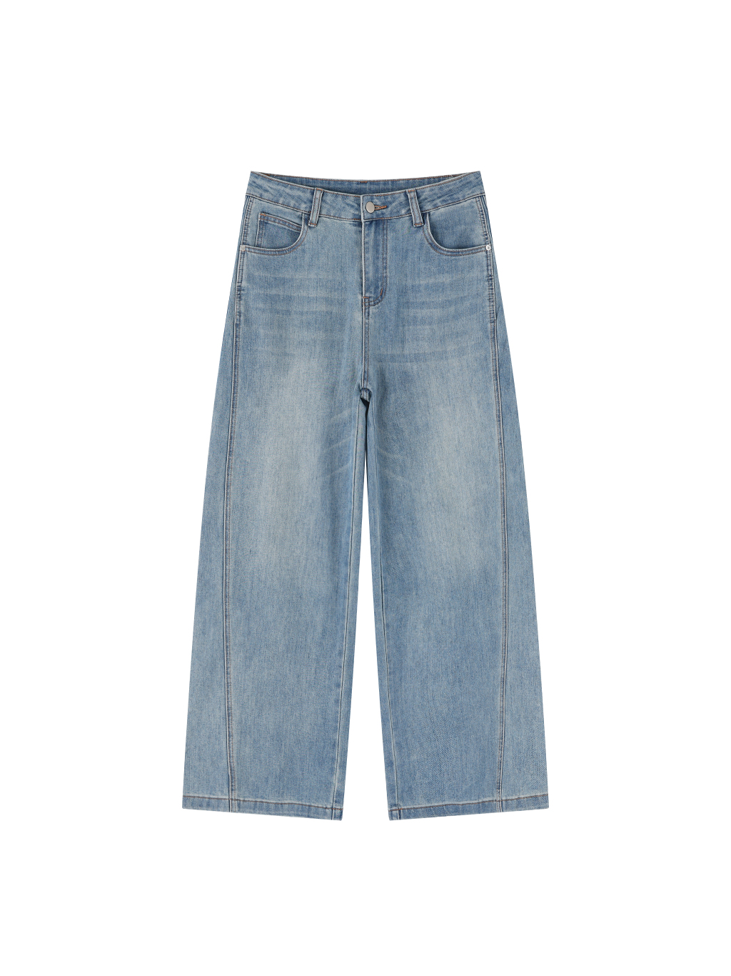 Women’s Vintage Wash High Rise Wide Leg Jeans - Main Image