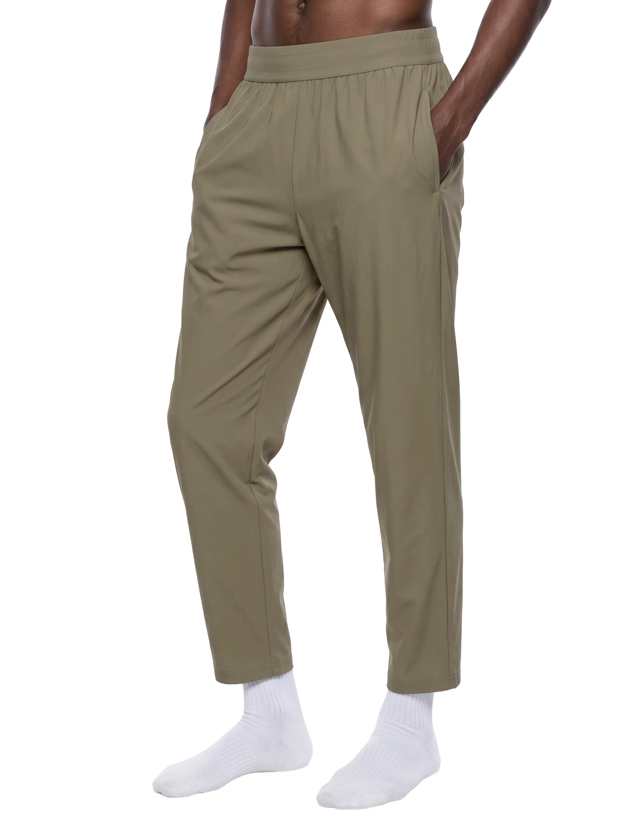Men's Straight Leg Elastic Waist Pants