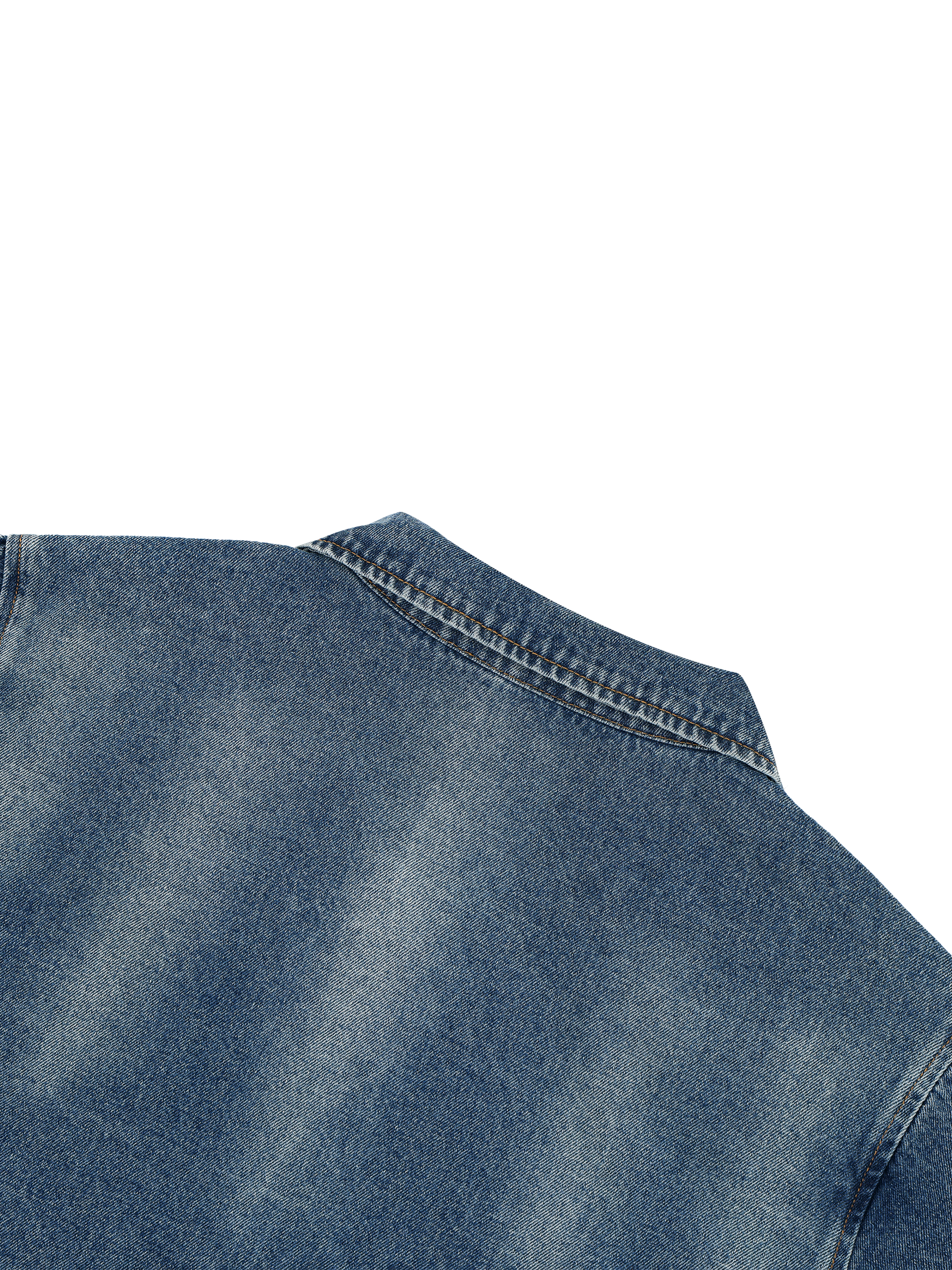 トップス DanSmith1piu1uguale3 CLASSIC B SH VI Unisex Vintage Washed Full-Zip Denim Shirt #UT0141 | TAPSTITCH