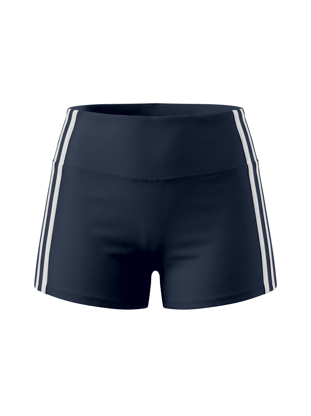 Women’s High-Waist Color Block Yoga Shorts - Main Image