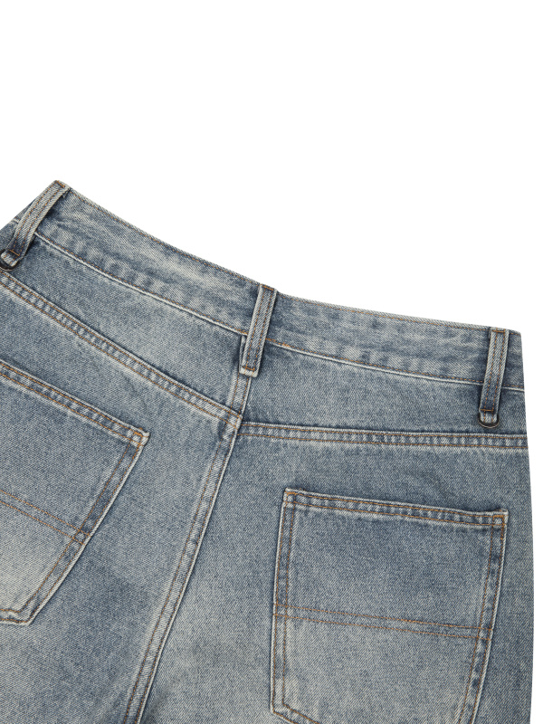 Men's Vintage Wash Denim Shorts