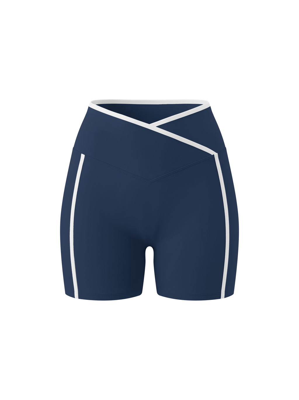 Women’s High Rise Color Block Yoga Shorts - Main Image