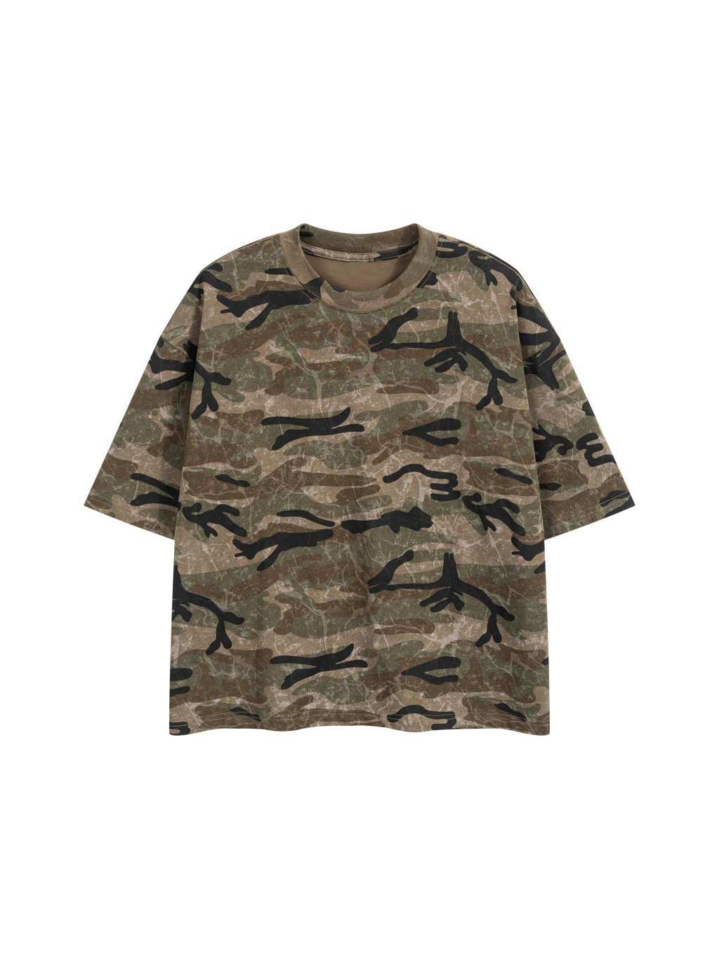 Unisex Boxy Camo Print T-Shirt - Main Image