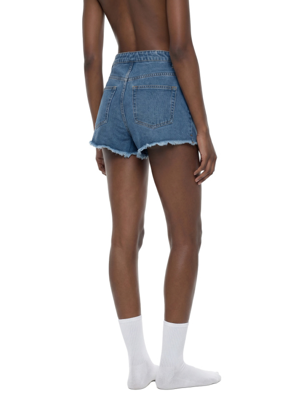 Women’s Vintage Wash High Rise Denim Shorts