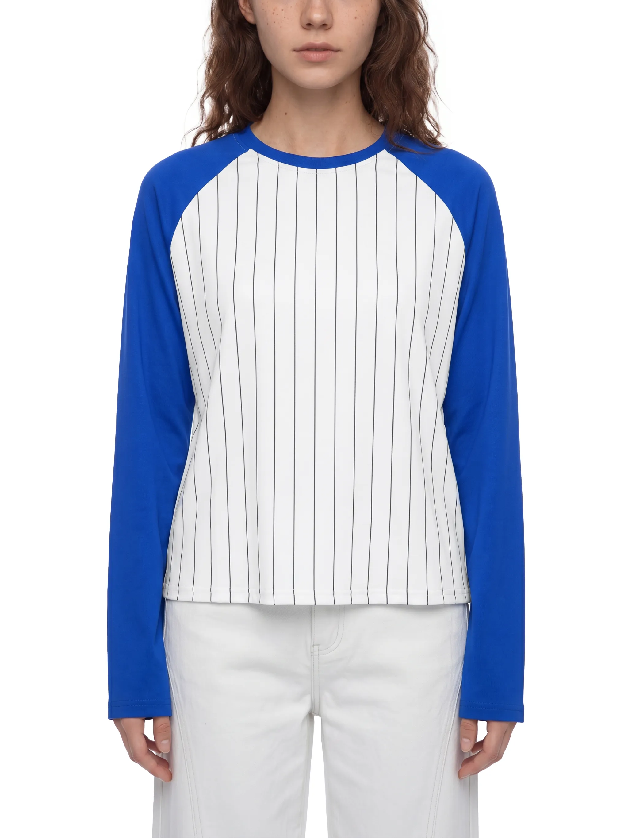 Unisex Striped Raglan Long Sleeve T-Shirt