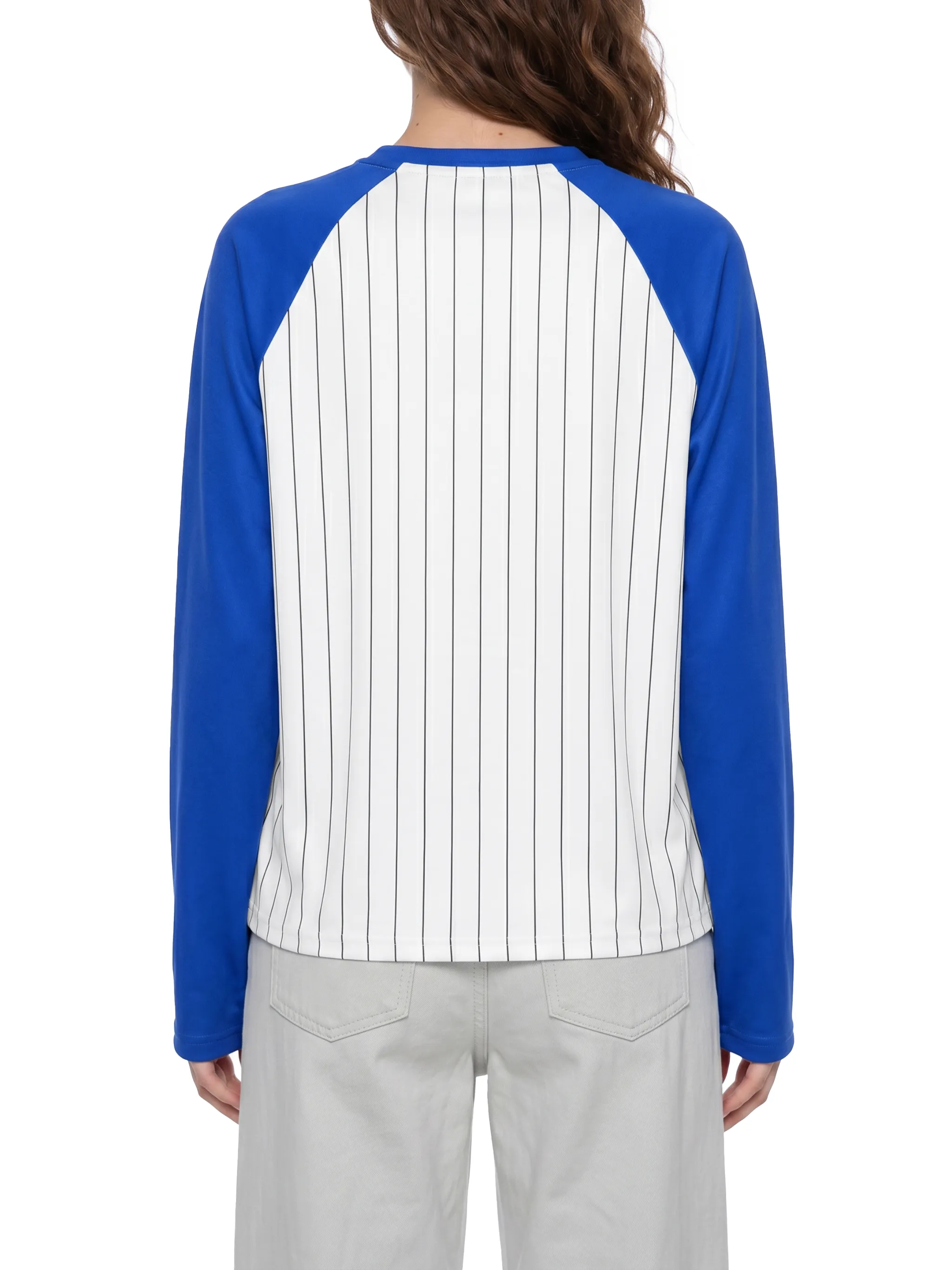 Unisex Striped Raglan Long Sleeve T-Shirt