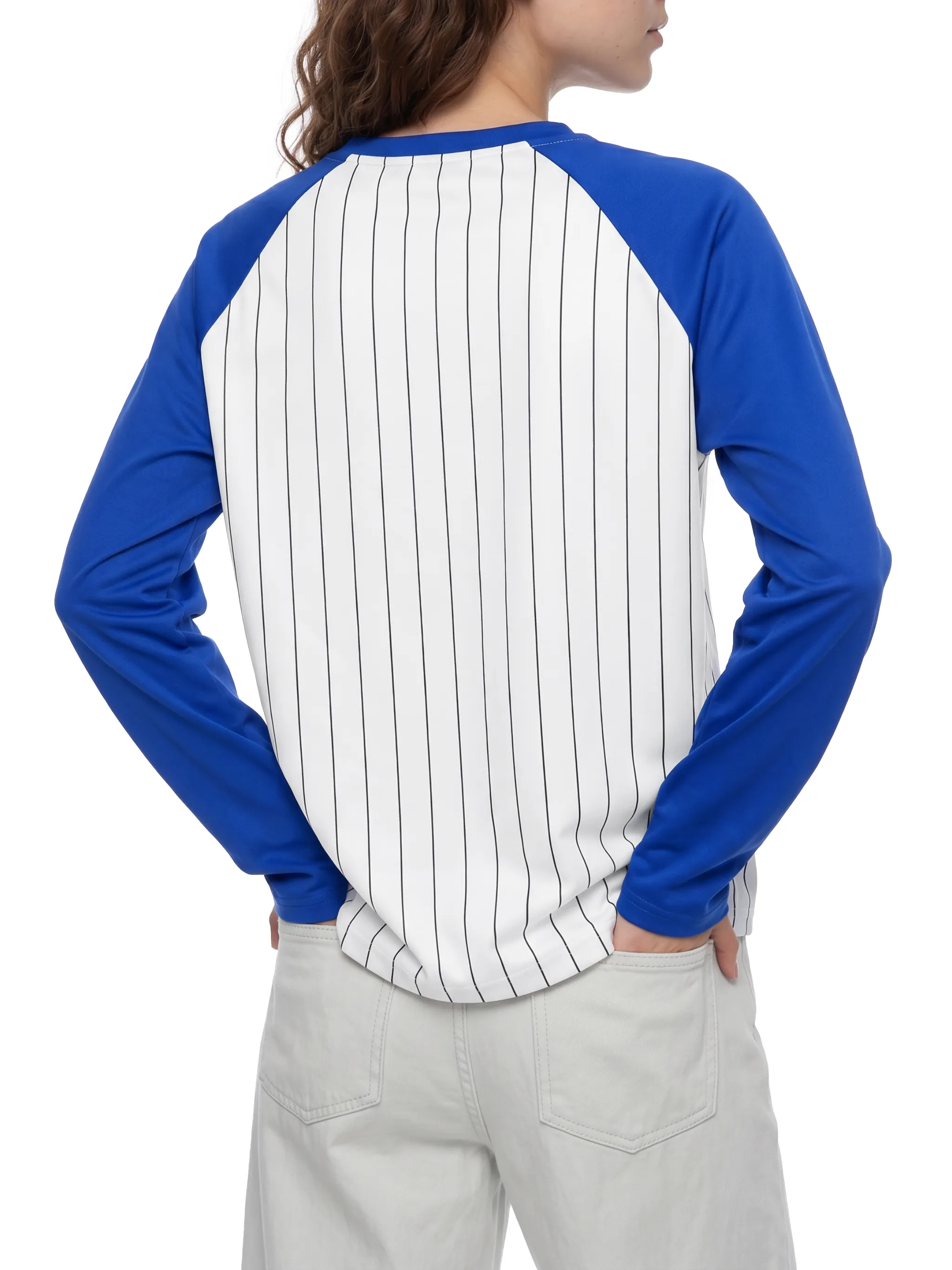 Unisex Striped Raglan Long Sleeve T-Shirt