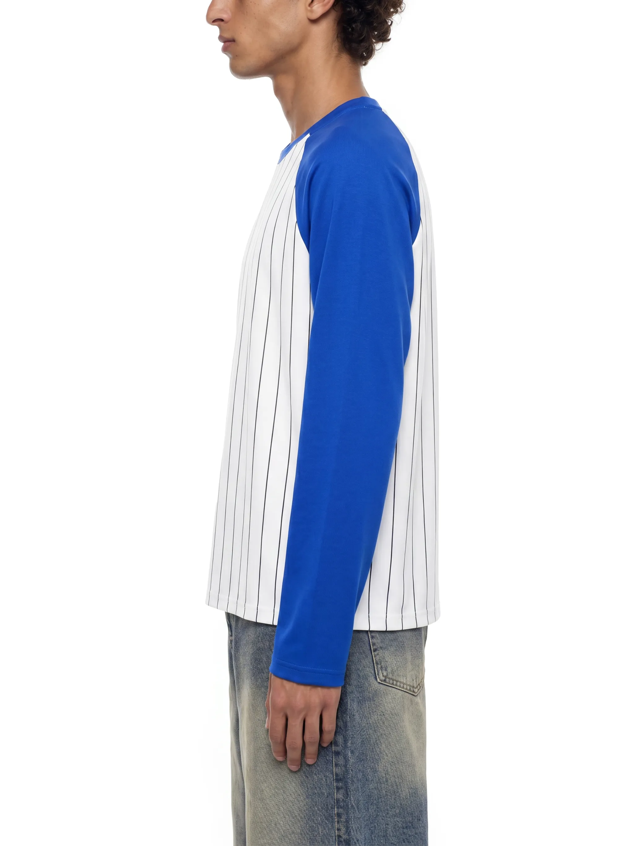 Unisex Striped Raglan Long Sleeve T-Shirt