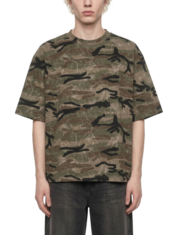 Unisex Boxy Camo Print T-Shirt