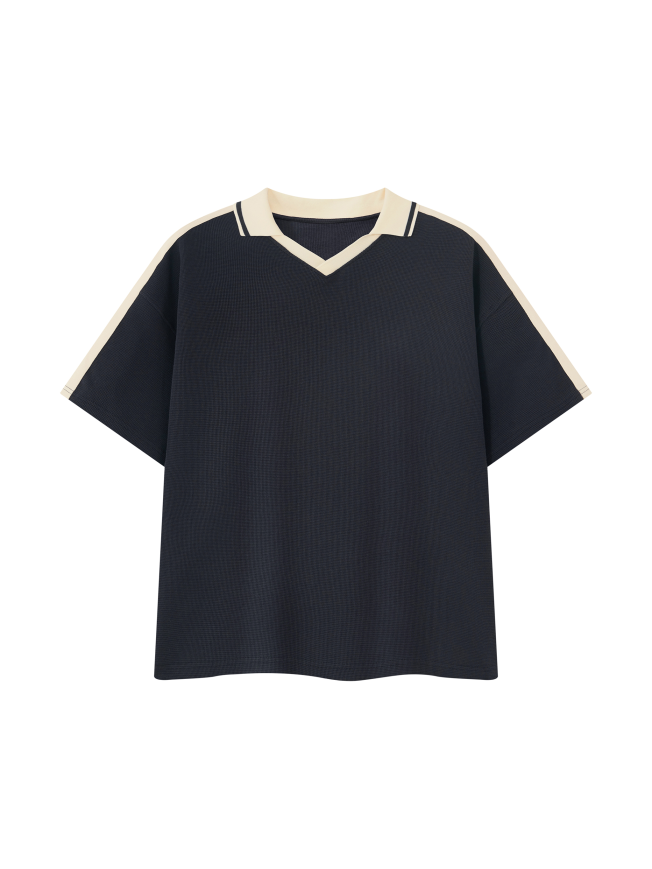 Unisex Color Block Polo Shirt