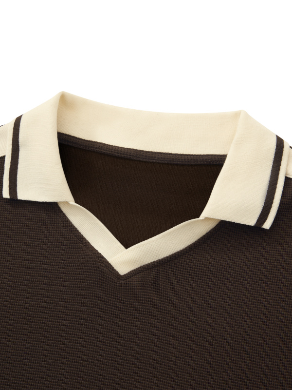 Unisex Color Block Polo Shirt