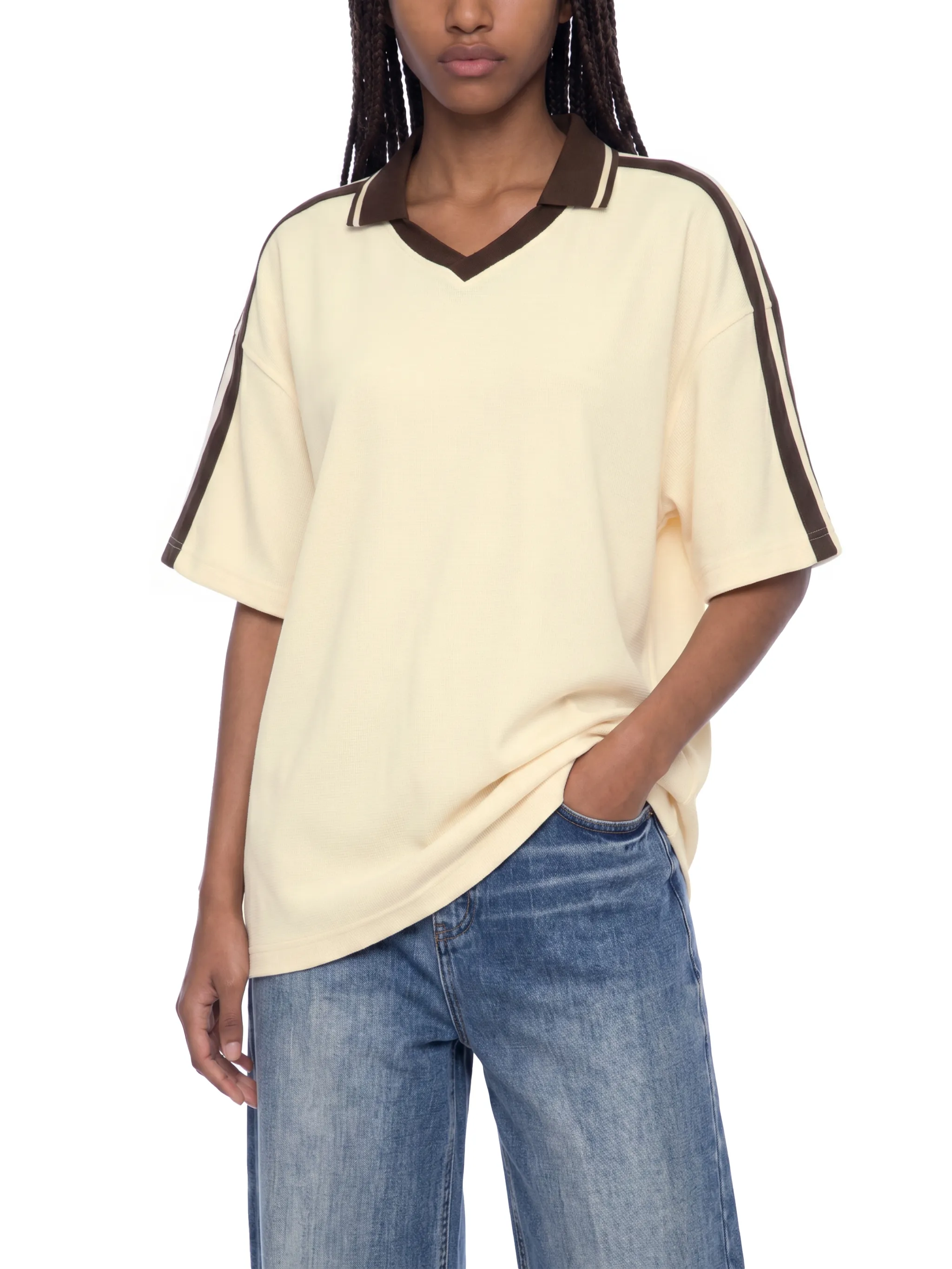 Unisex Color Block Polo Shirt