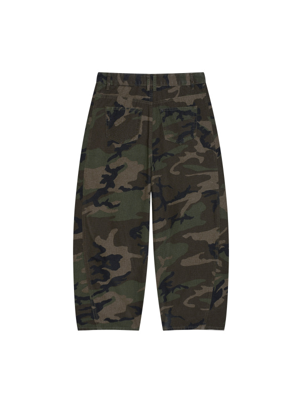 Men’s Camo Barrel Leg Cargo Pants