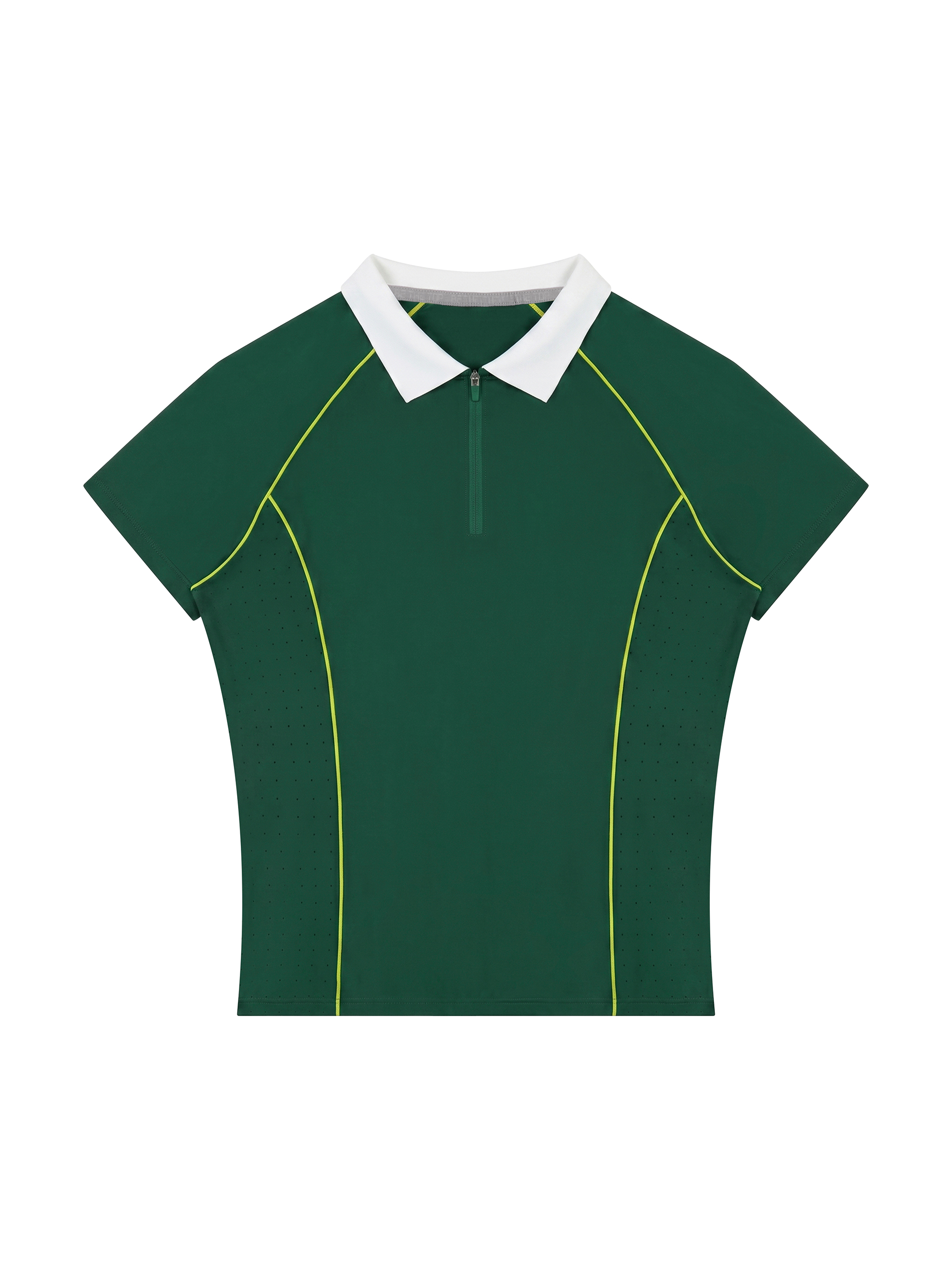 Women's Slim Fit Quarter-Zip Polo Shirt #WT0163 | TAPSTITCH