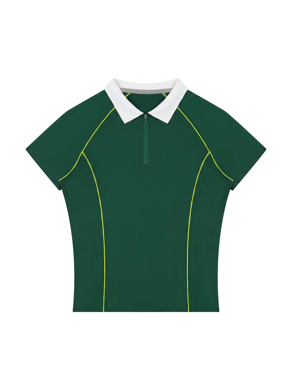 Women’s Slim Fit Quarter-Zip Polo Shirt - Main Image