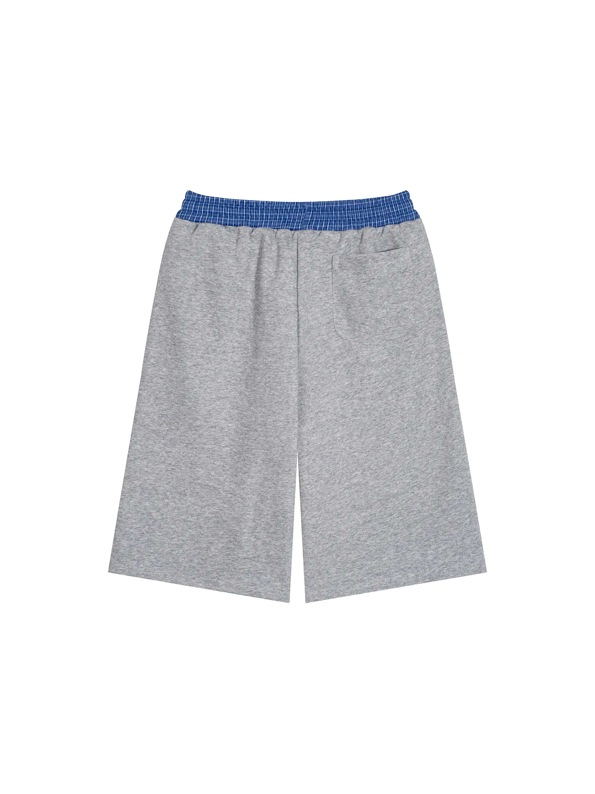 Unisex Plaid Waistband Shorts