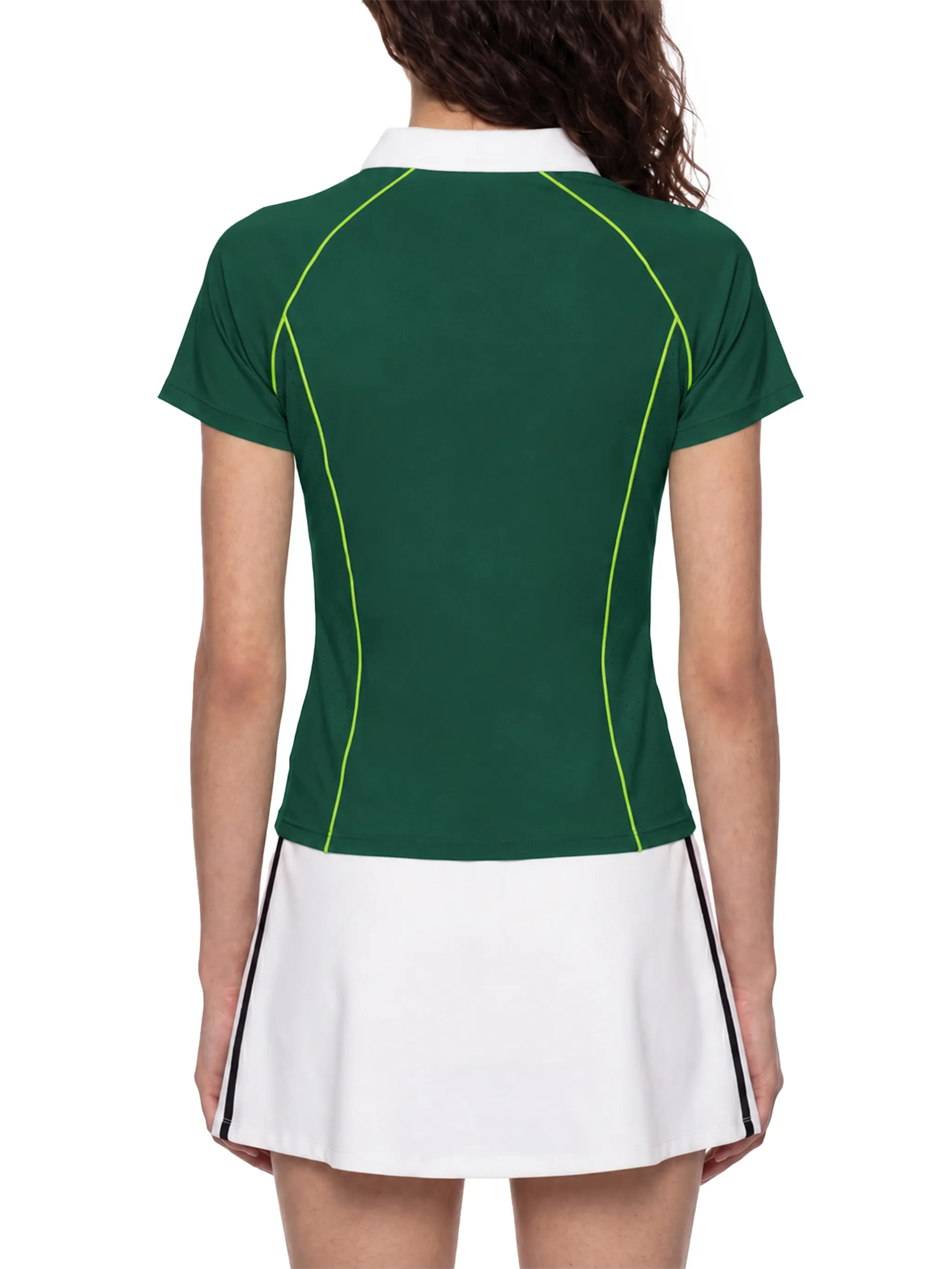 Women’s Slim Fit Quarter-Zip Polo Shirt
