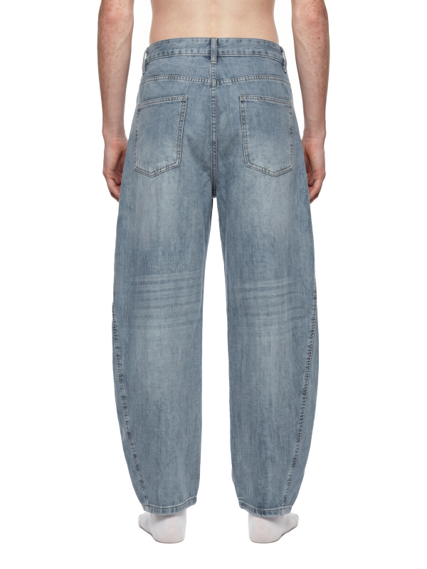 Men's Vintage Wash Barrel Leg Jeans