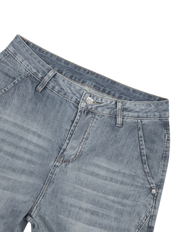 Men's Vintage Wash Barrel Leg Jeans