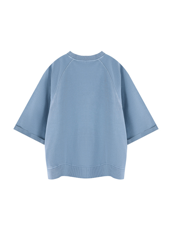 Unisex Vintage Wash Boxy Short Sleeve Sweatshirt