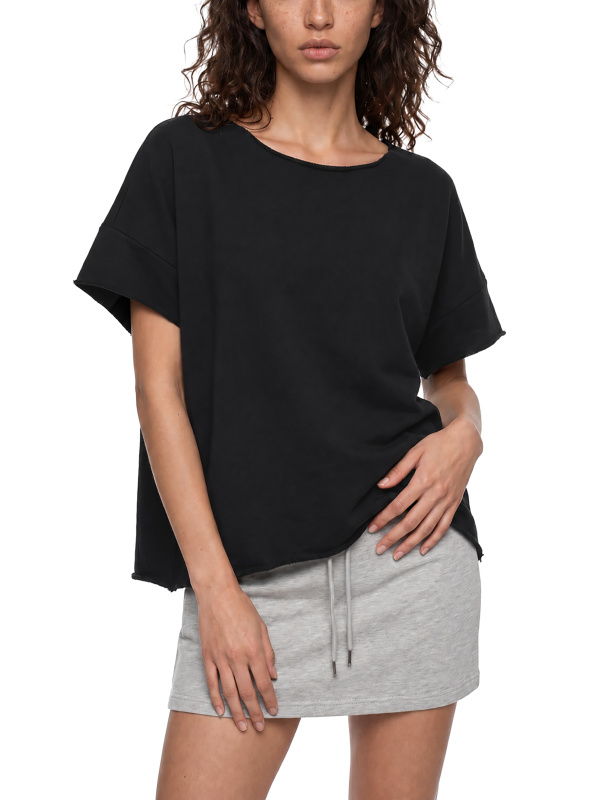 Unisex Heavyweight Boxy Raw Edge T-Shirt