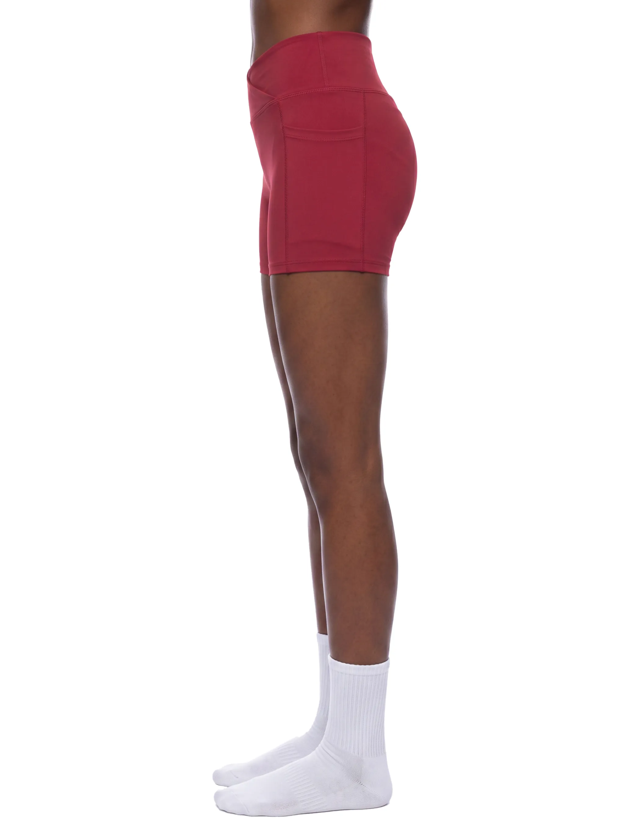 Women’s High Rise Pocket Yoga Shorts 