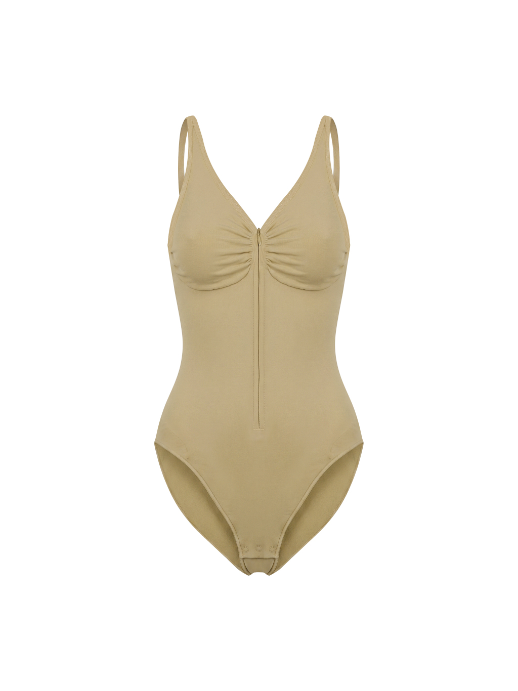 Women’s Full-Zip Ruched Bodysuit - Main Image
