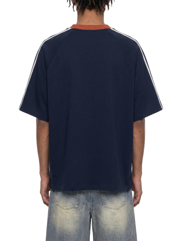 Unisex Color Block V-Neck T-Shirt