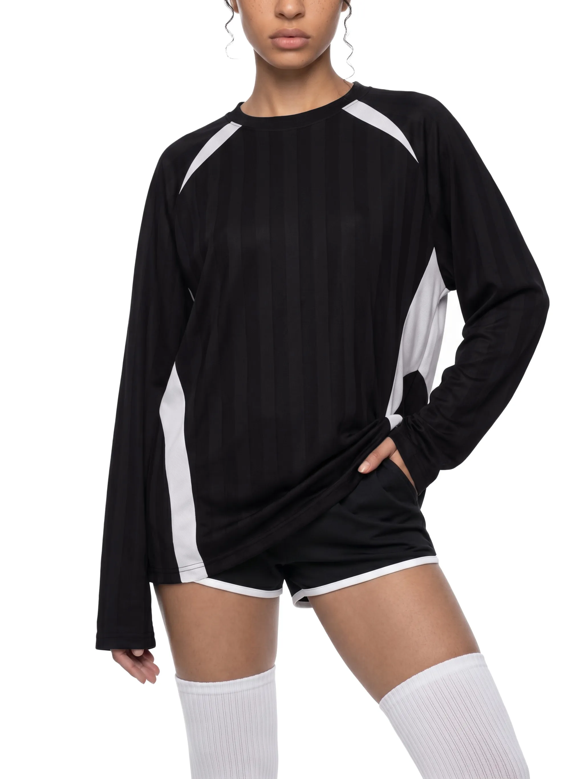 Unisex Color Block Jacquard Soccer Jersey
