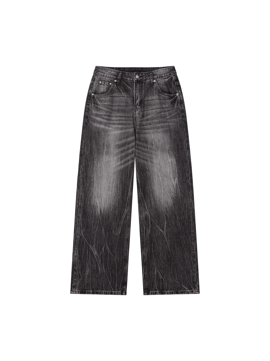 Men’s Vintage Wash Wide Leg Jeans - Main Image
