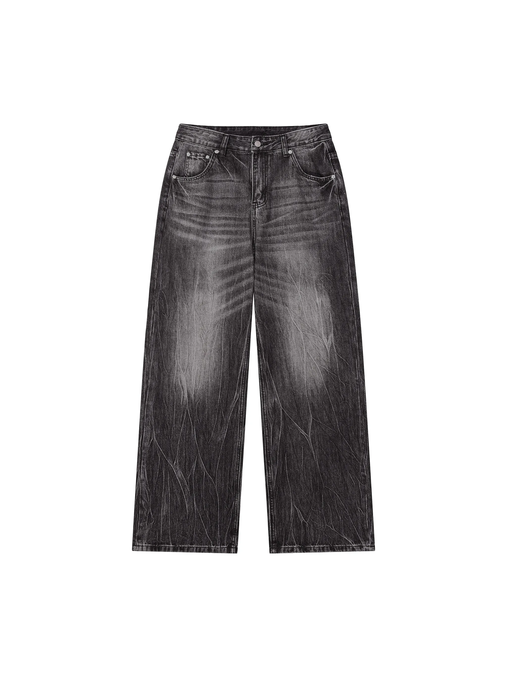 Men’s Vintage Wash Wide Leg Jeans