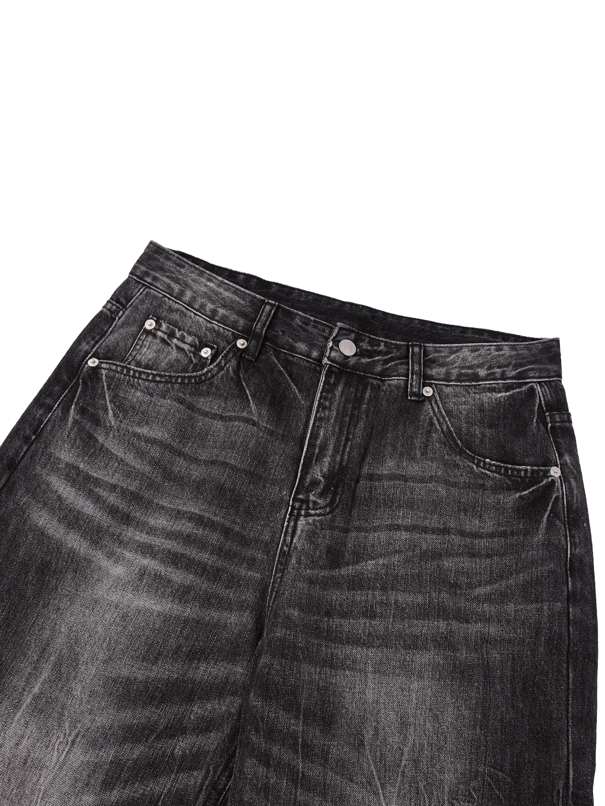 Men’s Vintage Wash Wide Leg Jeans