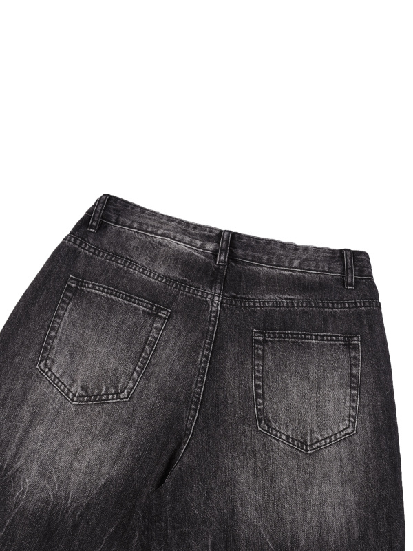 Men’s Vintage Wash Wide Leg Jeans