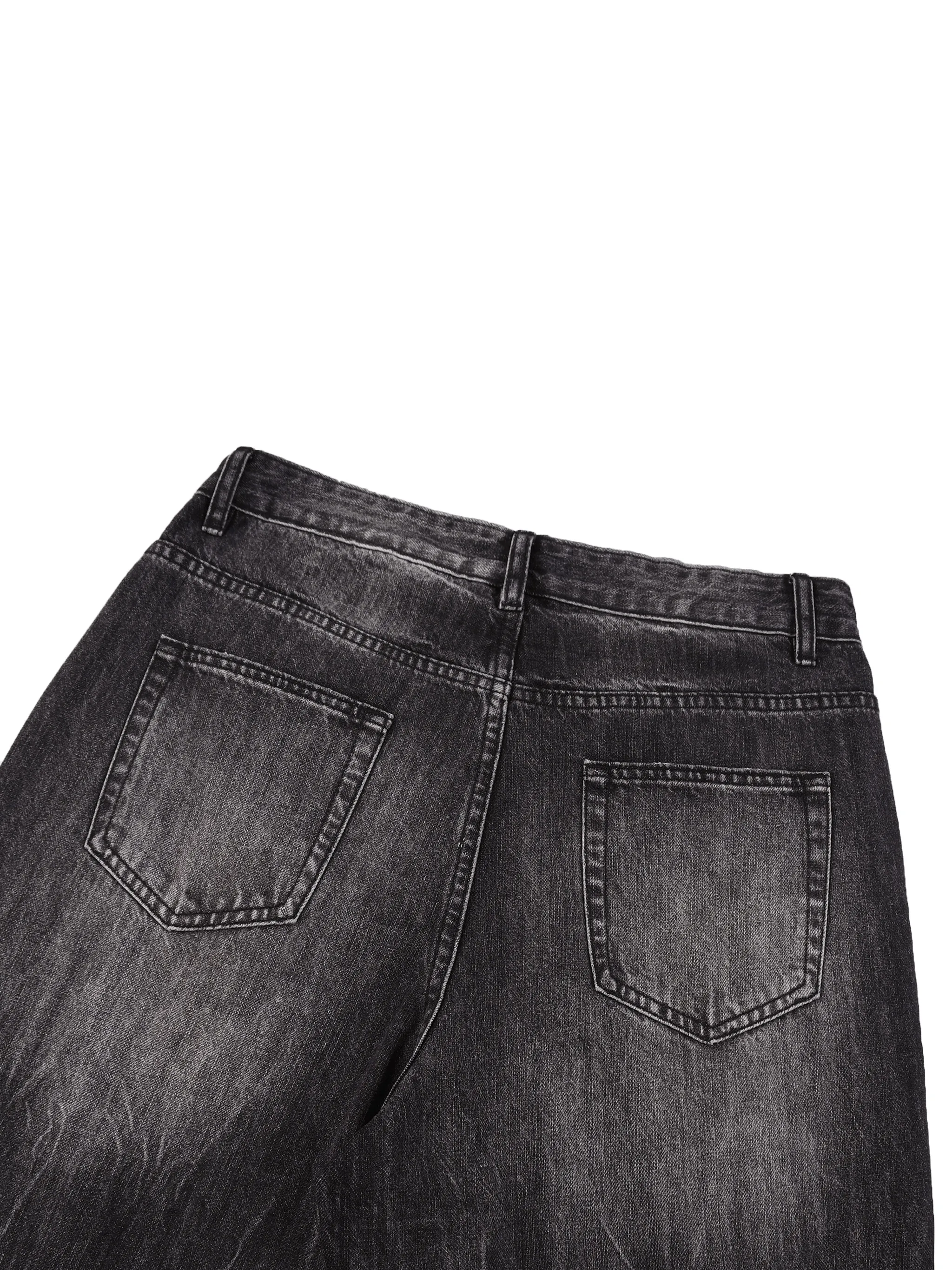 Men’s Vintage Wash Wide Leg Jeans