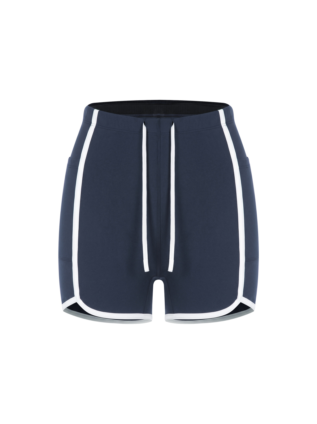 Women's High Rise Color Block Yoga Shorts - Main Image