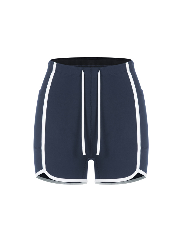 Women's High Rise Color Block Yoga Shorts