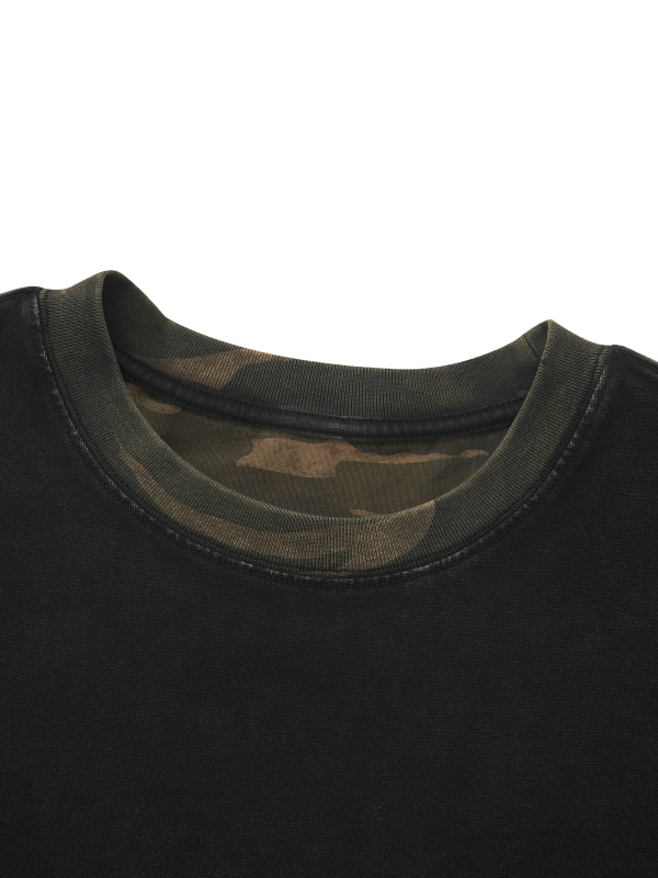 Unisex Mineral Washed Boxy Panel T-Shirt