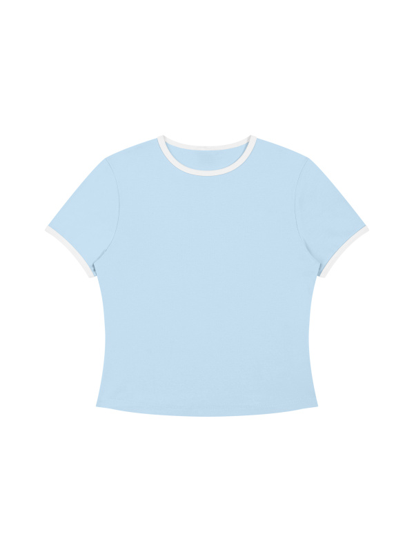 Women’s Color Block Crop T-Shirt