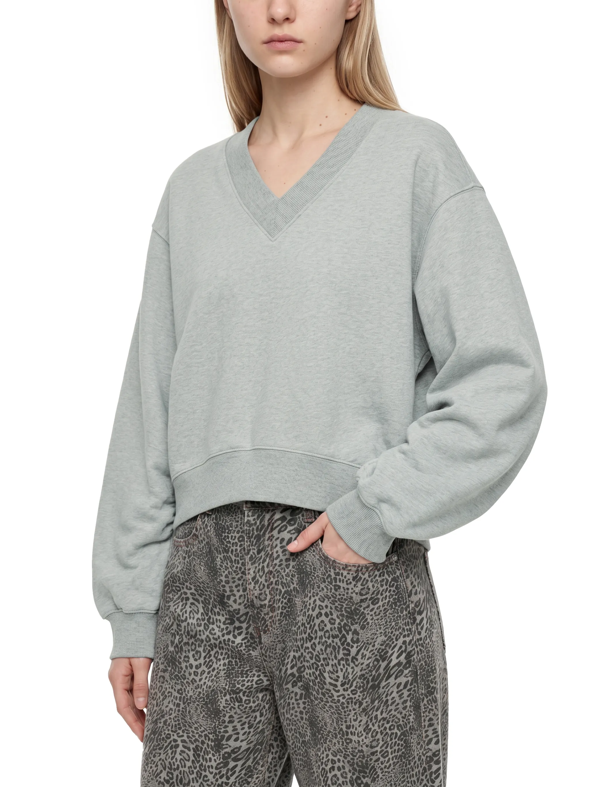 Women’s Crop V-Neck Sweatshirt