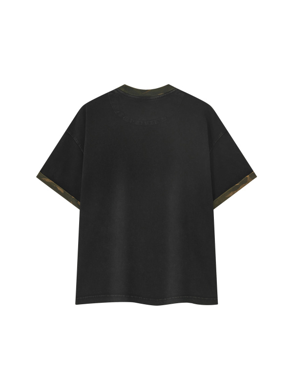 Unisex Mineral Washed Boxy Panel T-Shirt