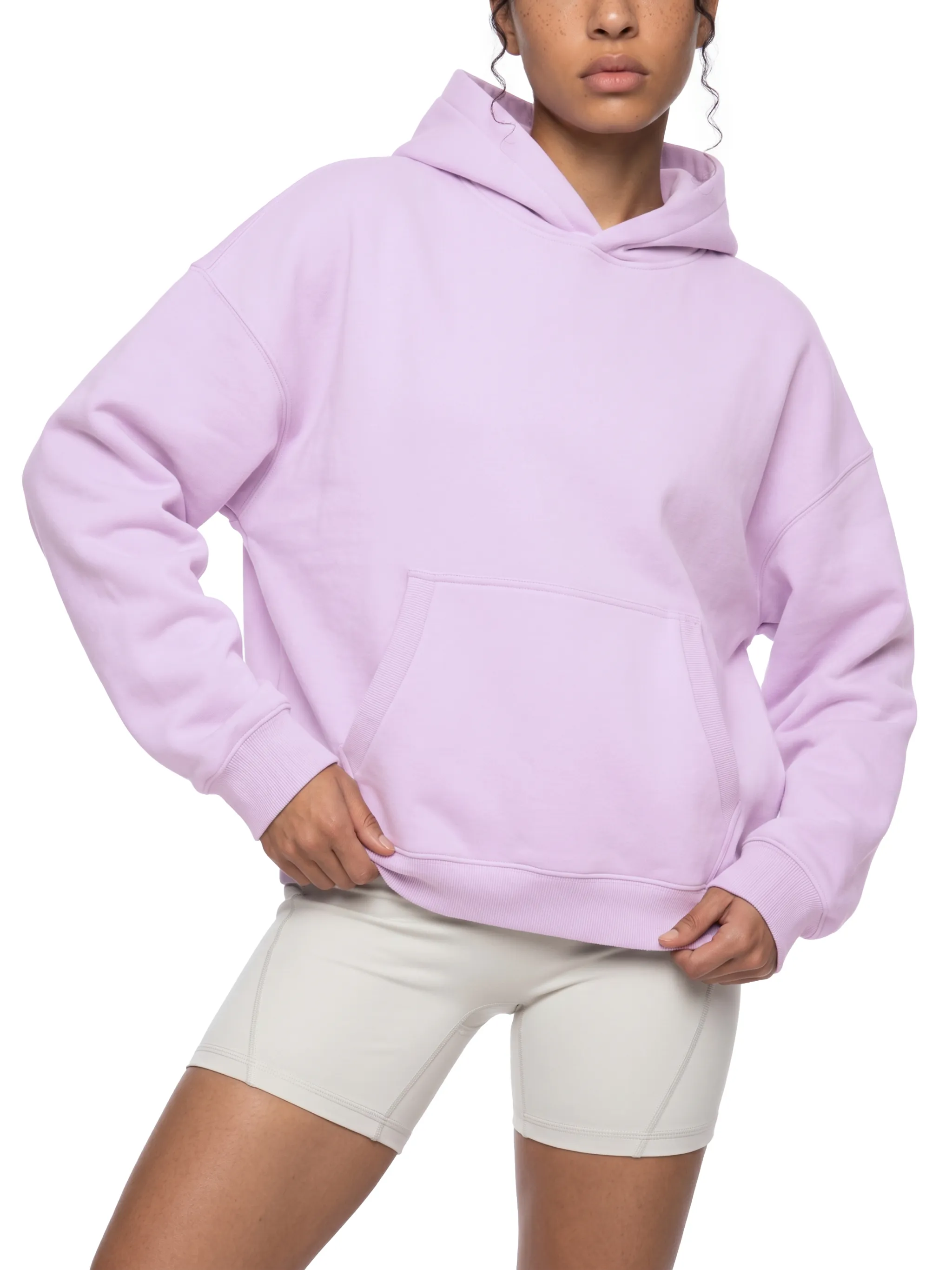 Essential Oversized Boxy Fit Fleece Hoodie