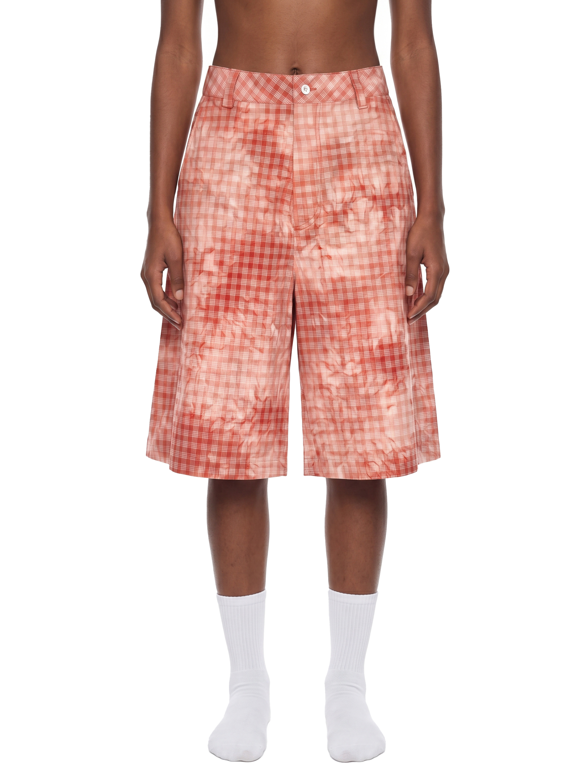 Unisex Enzyme Washed Plaid Shorts #UB0032 | TAPSTITCH
