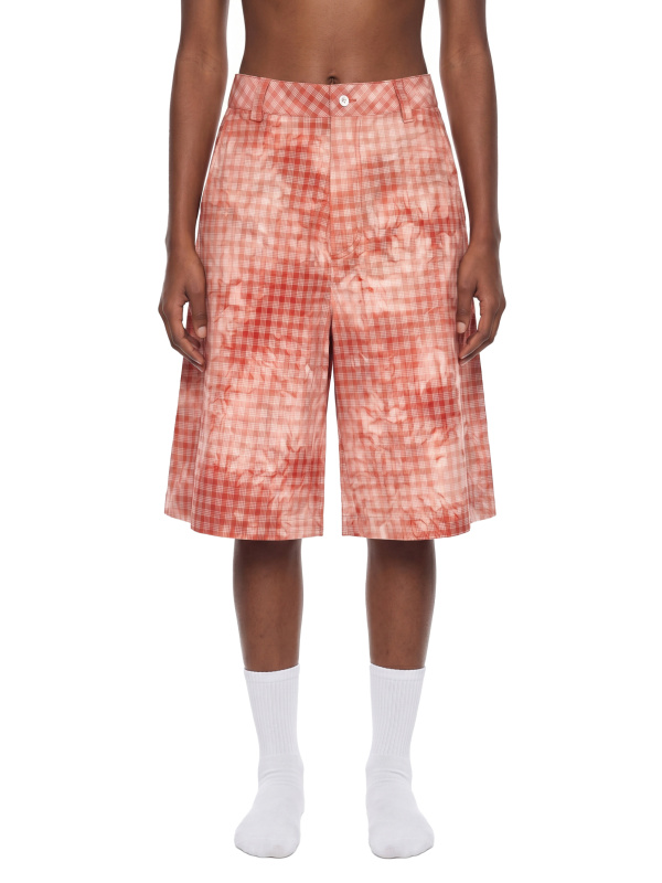 Unisex Vintage Wash Plaid Shorts