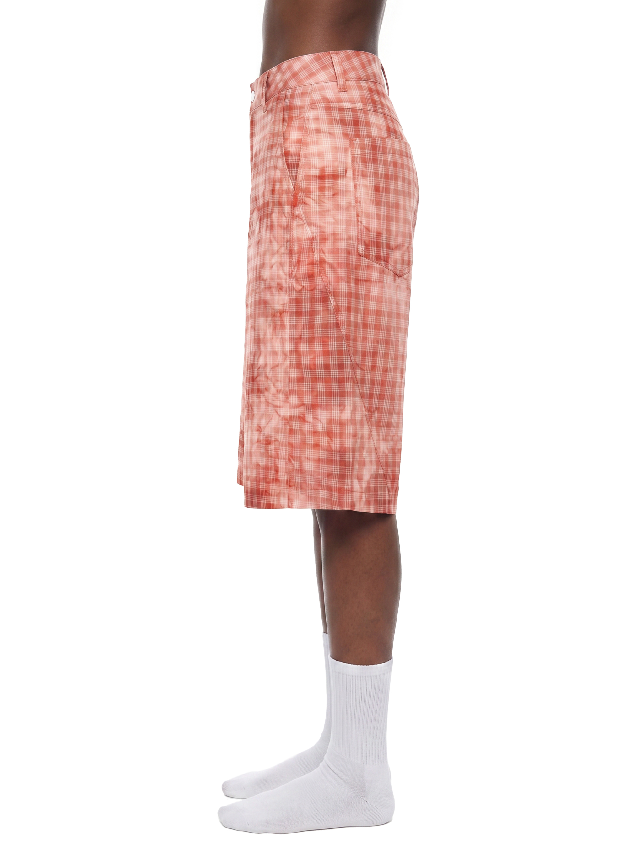 Unisex Enzyme Washed Plaid Shorts #UB0032 | TAPSTITCH