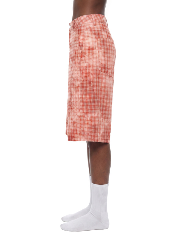 Unisex Vintage Wash Plaid Shorts
