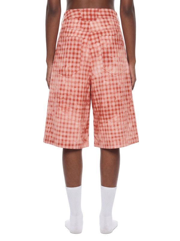 Unisex Vintage Wash Plaid Shorts