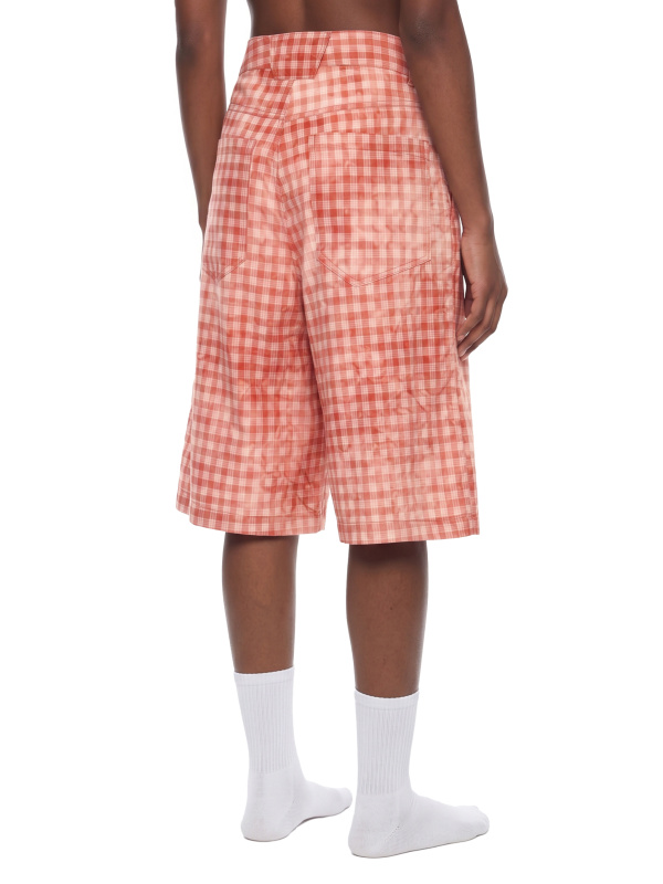Unisex Vintage Wash Plaid Shorts