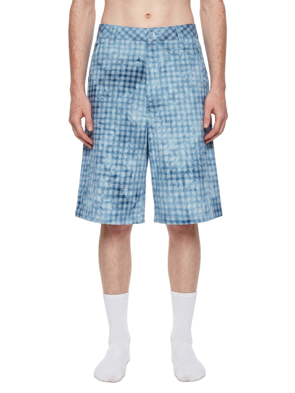 Unisex Vintage Wash Plaid Shorts